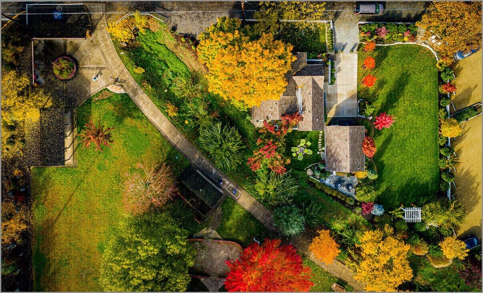 A beautiful aerial shot of our property