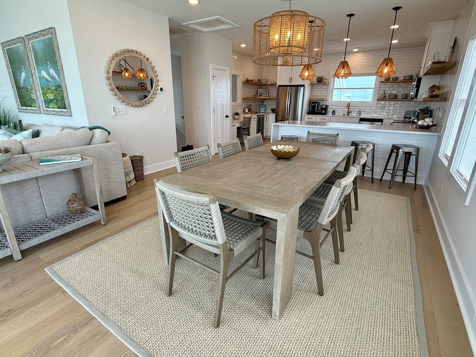 Dining seats for 12 with water views everywhere you look!