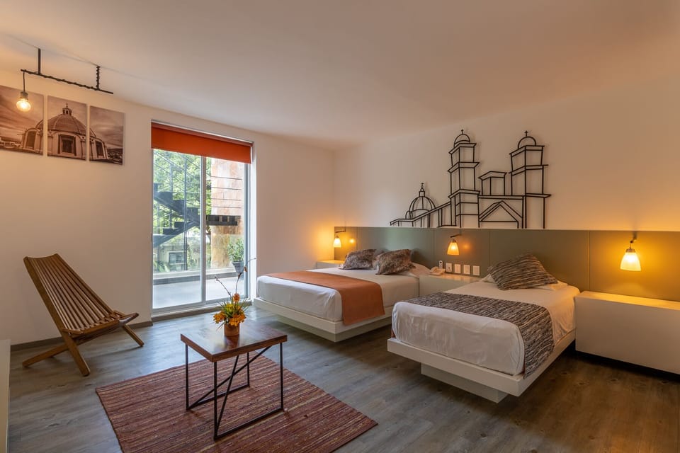 Basic Double Room, Multiple Beds, Non Smoking, Mountain View | In-room safe, blackout drapes, iron/ironing board