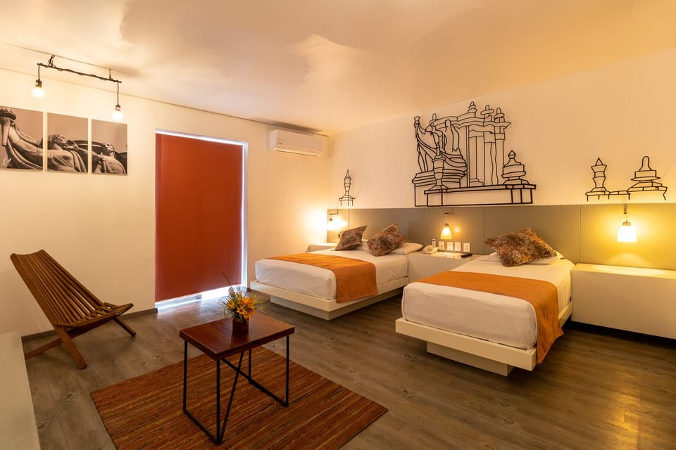 Basic Double Room, Multiple Beds, Non Smoking, Mountain View | In-room safe, blackout drapes, iron/ironing board