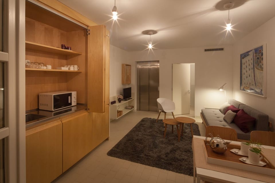 Modern apartment with a fresh, clean design.