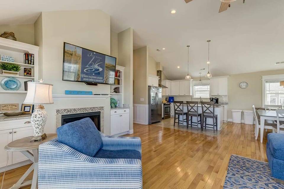 Top-Level Living Room with Deck Access