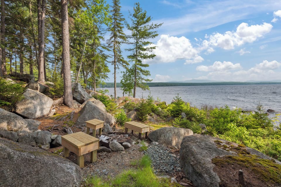 Fire pit with views of lake