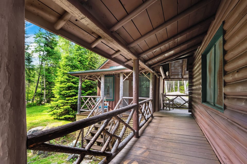 Attached guest cottage porch