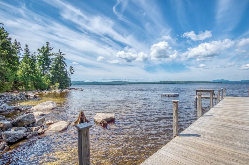 Private waterfront on Mooselookmeguntic Lake with views of Toothaker Island