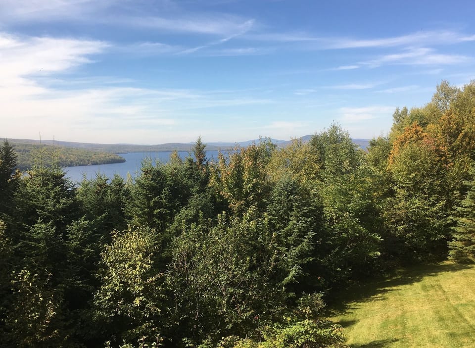 Stunning views from the deck of Rangeley Lake!