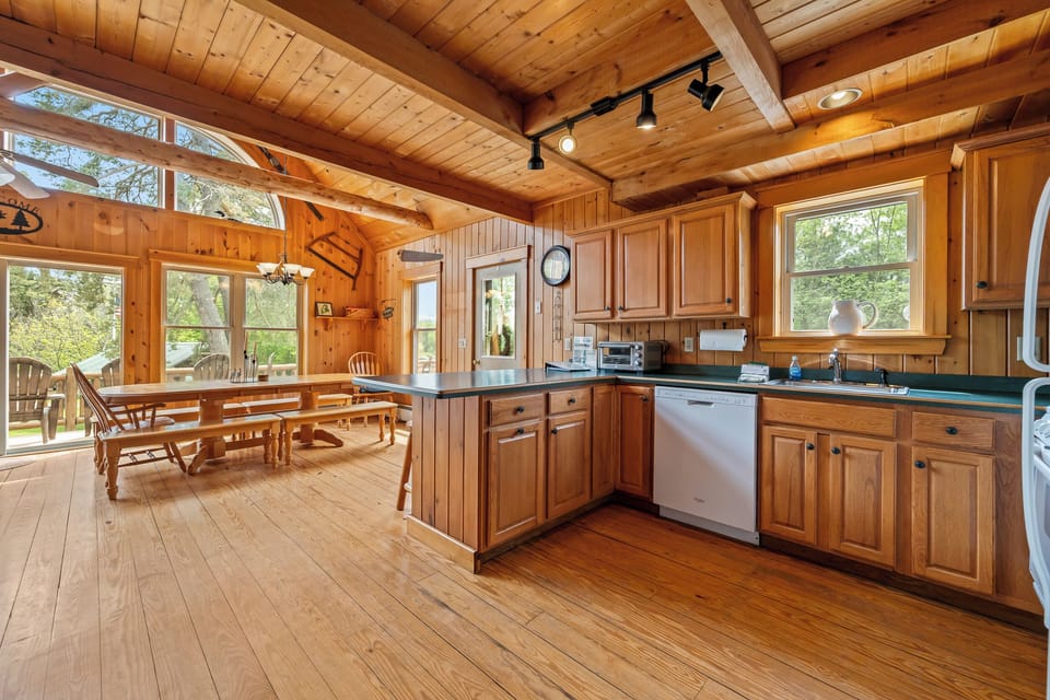 Open Kitchen and Dining Areas