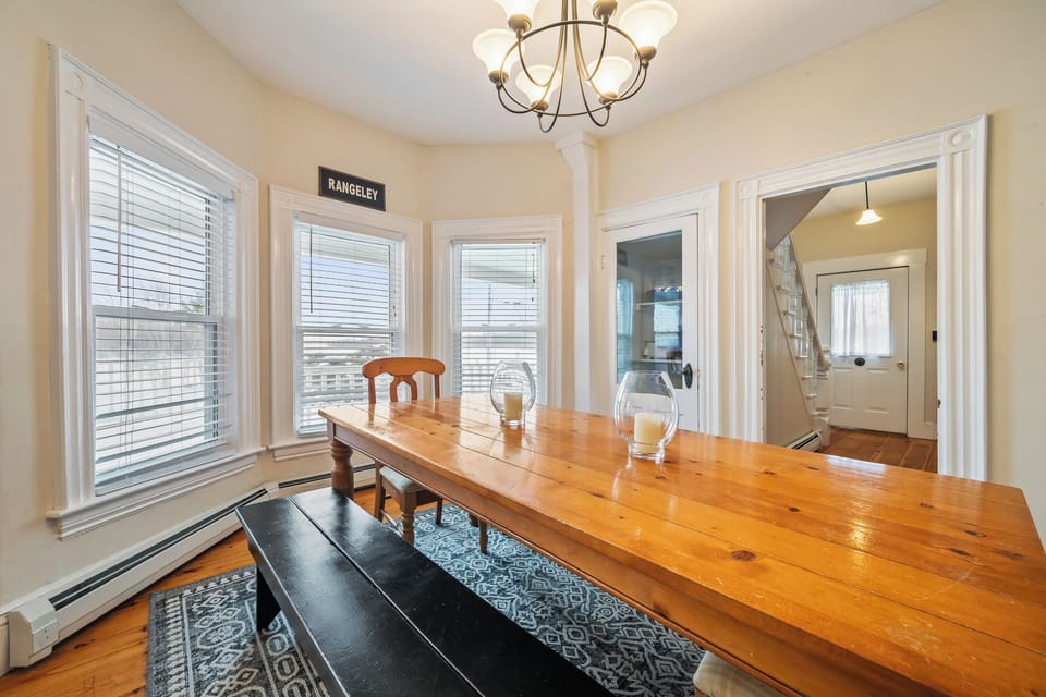 Dining area with Rangeley Lake views!