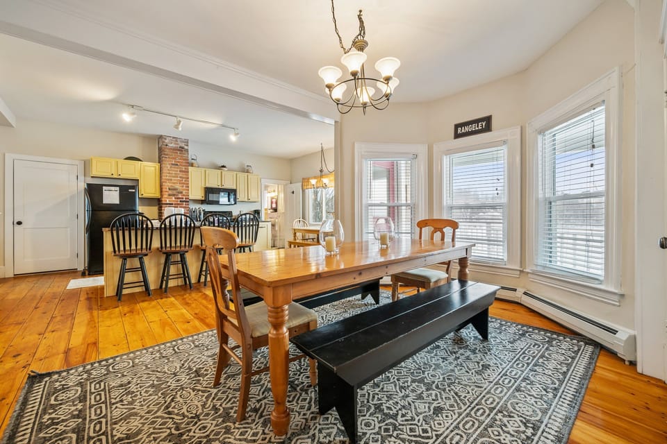 Dining area and kitchen