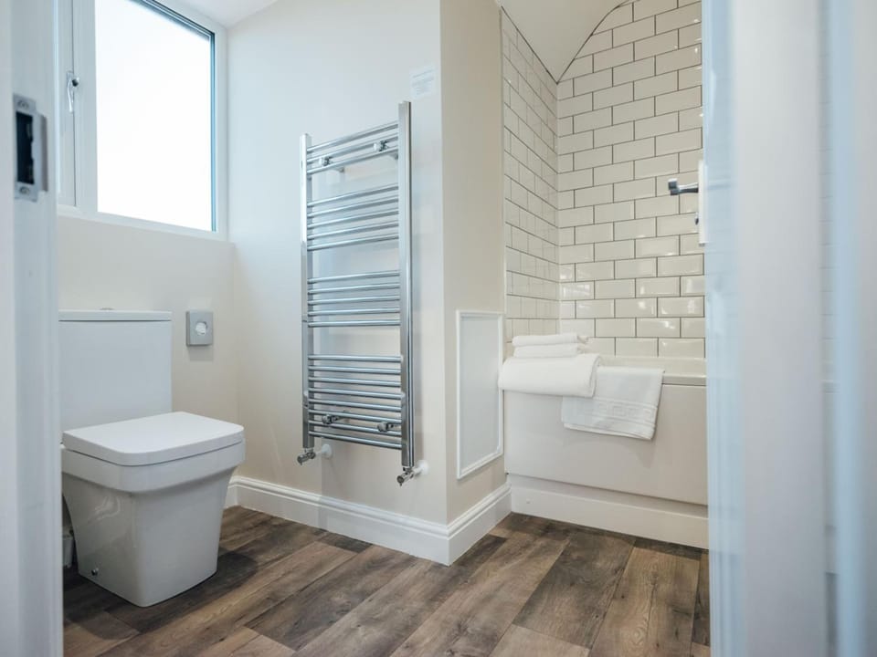 Eco-friendly toiletries, hair dryer, towels, soap