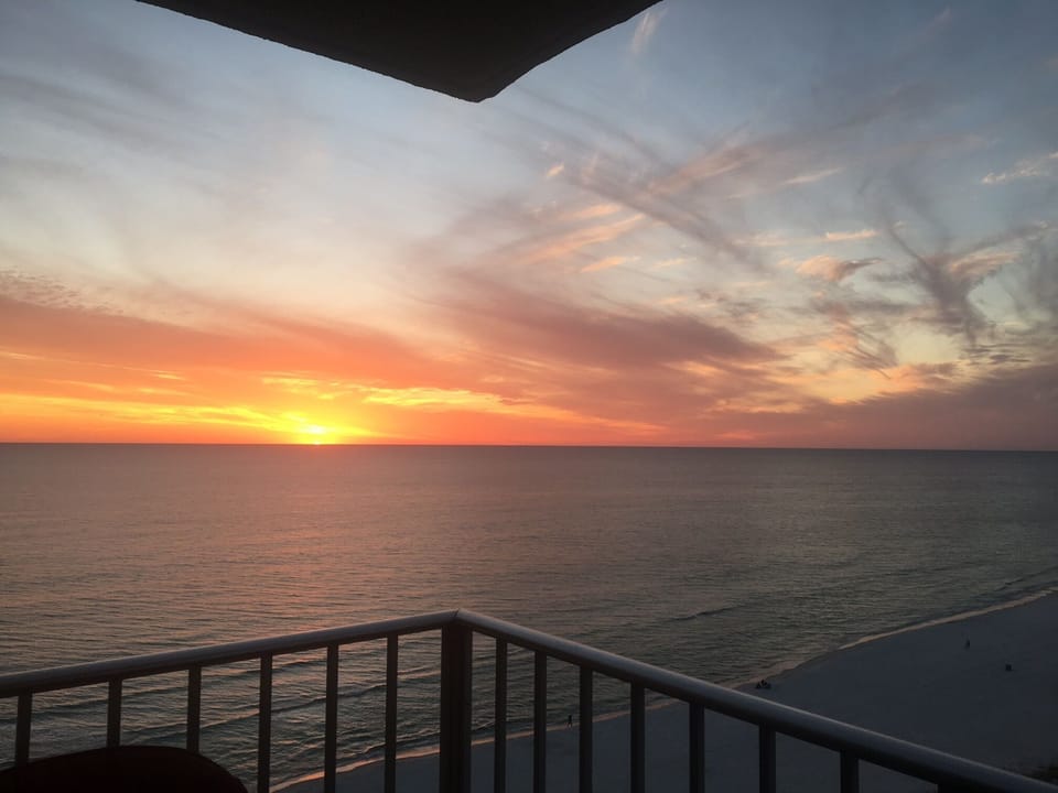 Sunset view from the balcony
