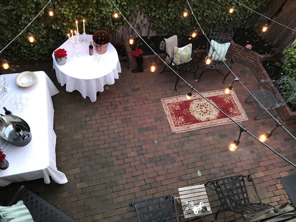 Private rear courtyard