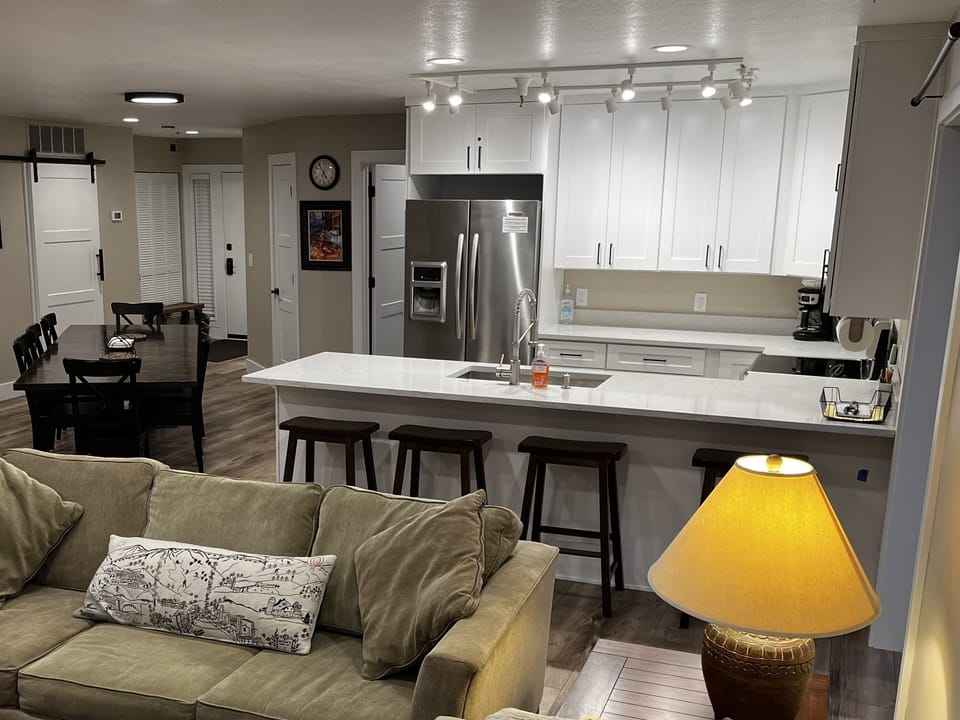 Nice open kitchen.