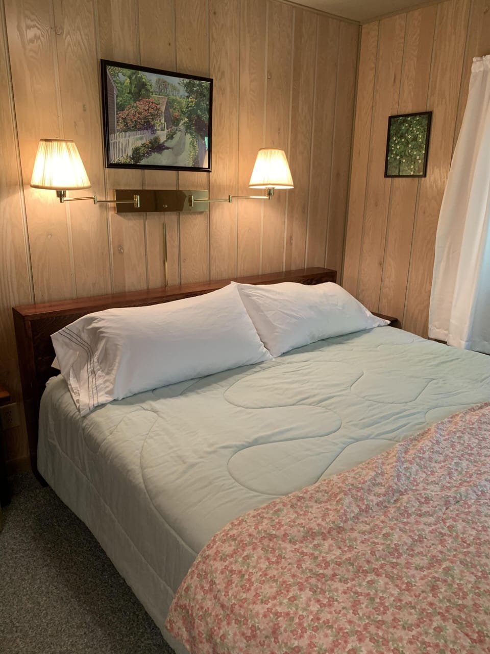 Bedroom with king bed.