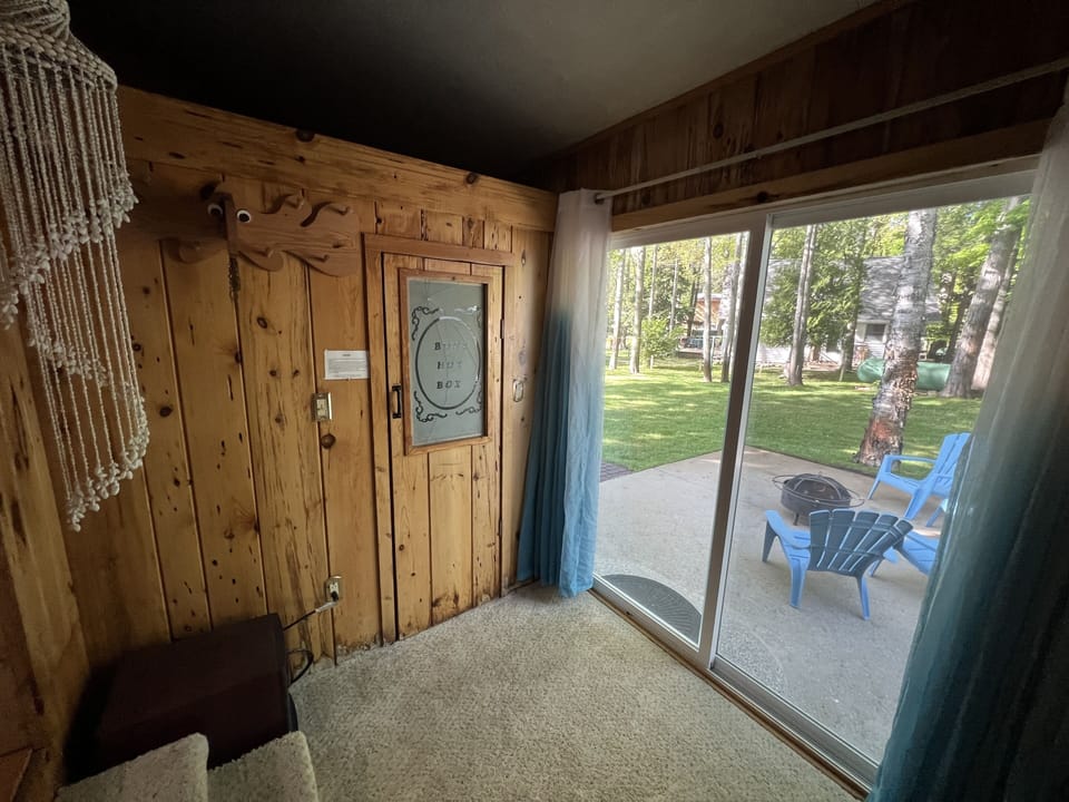 Sauna room attached to main floor bedroom