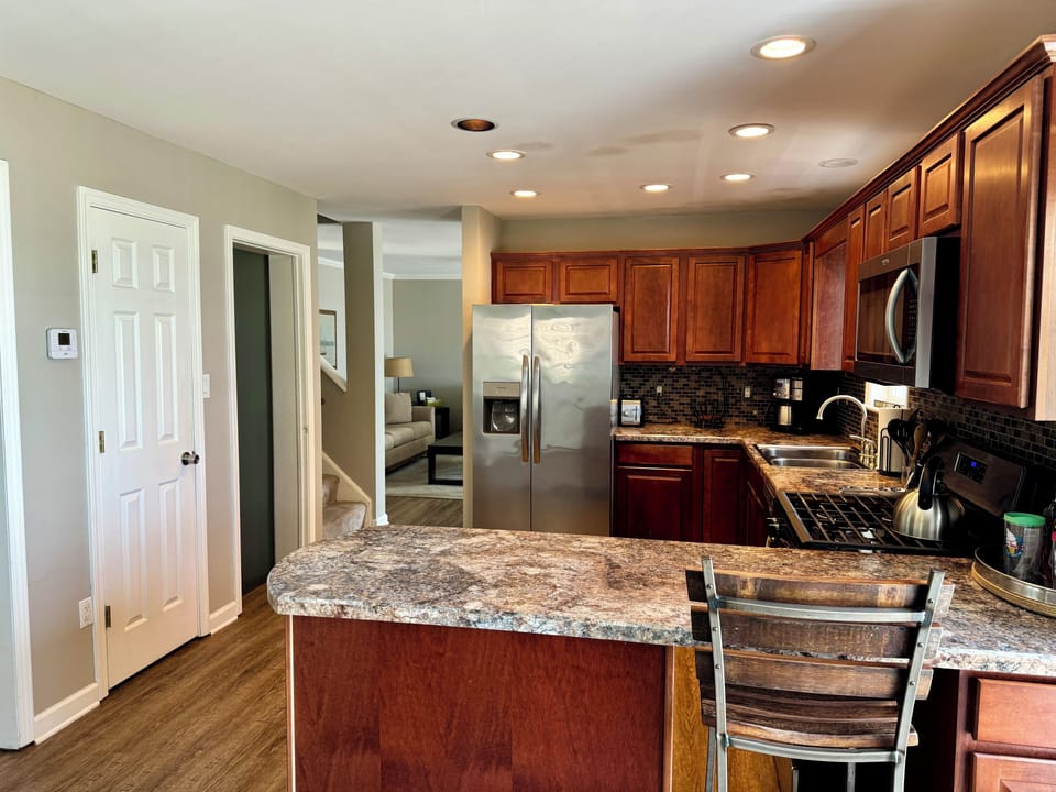 Large updated kitchen perfect for entertaining and lakeside dinners