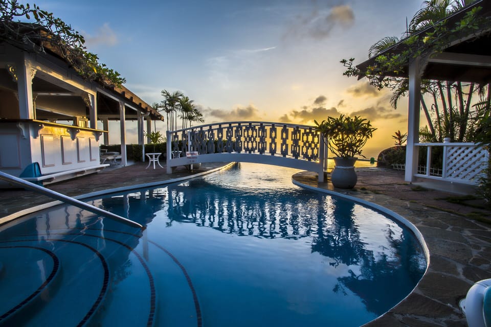Pool at sunset 