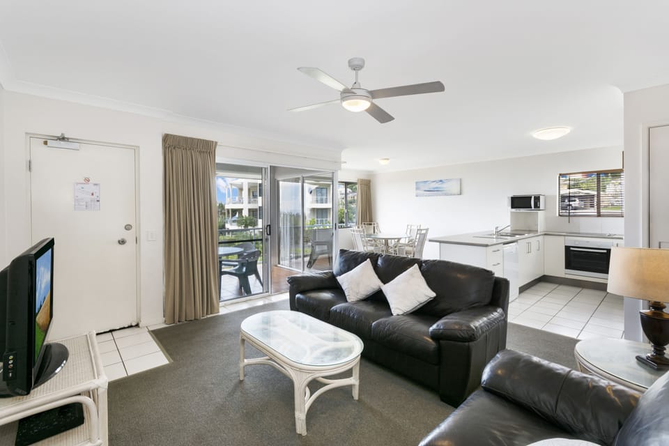 Standard Apartment, 2 Bedrooms, 2 Bathrooms, Ocean View | Living area | 50-inch TV with cable channels, DVD player