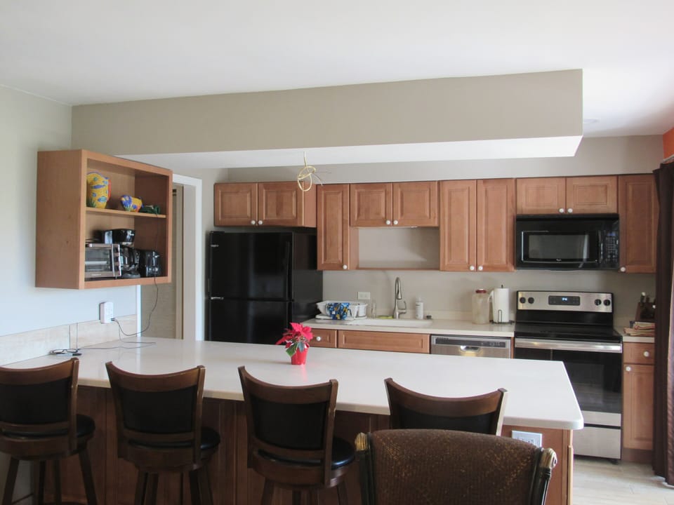 Great counter space to prep dinner, eat lunch, or watch the chef work!