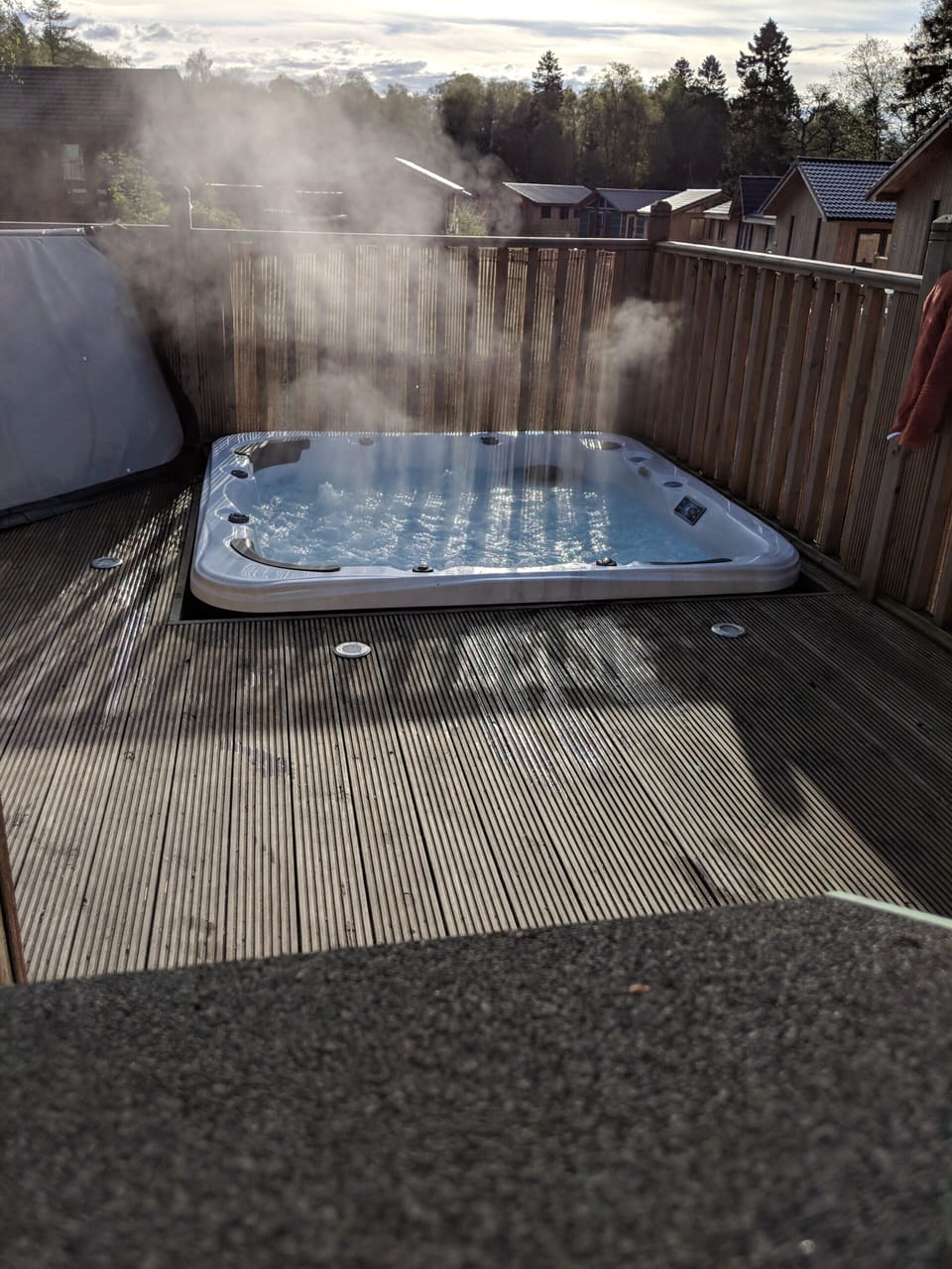 Always warm in the hot tub - maintained daily