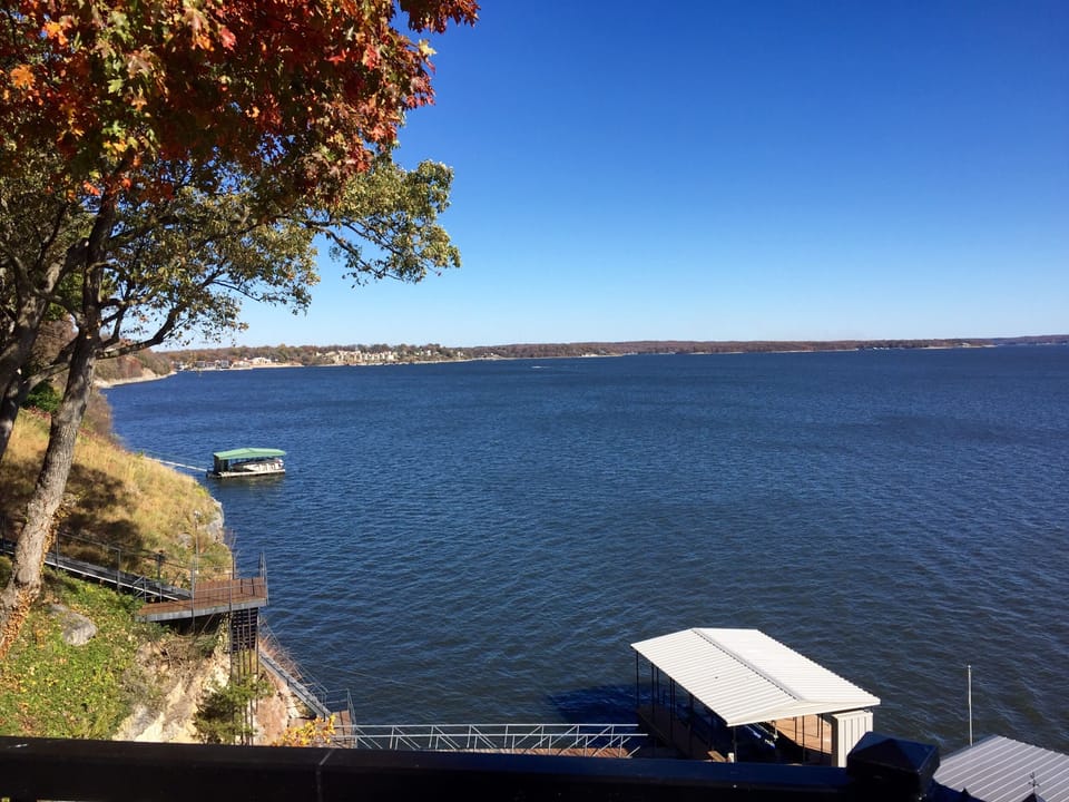 View of dock, you can see for miles and miles.