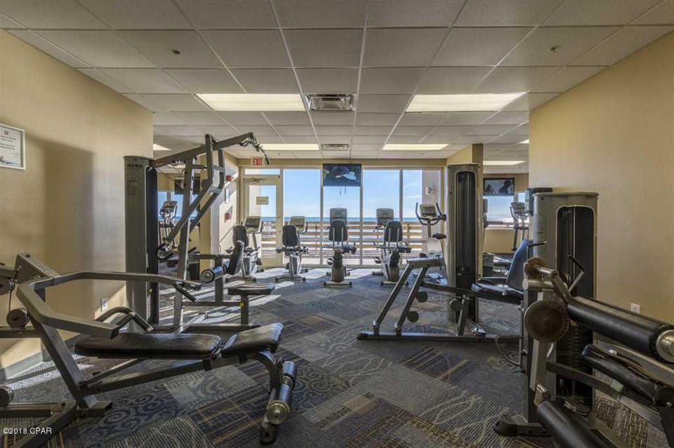 Never skip a beat at the resort's onsite fitness center!