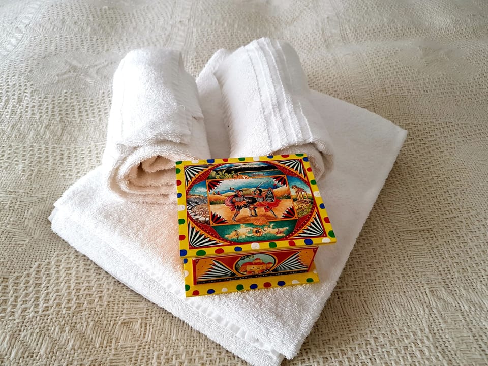 Shower, bidet, towels