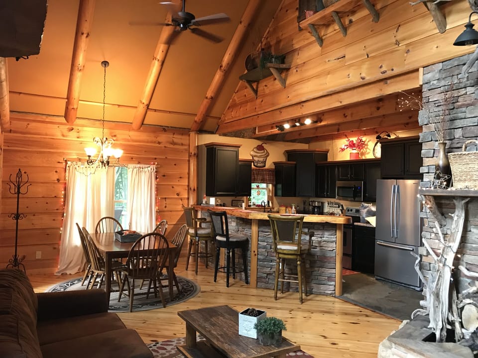 Your kitchen for the week while listening to the water fountain.
