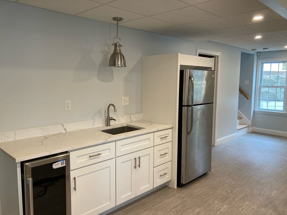 Newly finished basement wet bar 