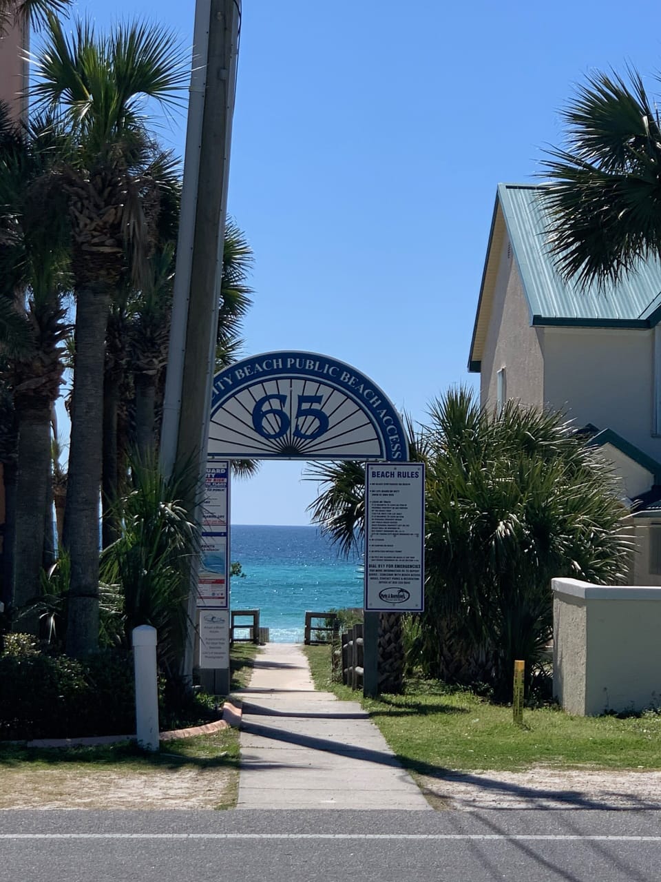 A short walk to beach access.