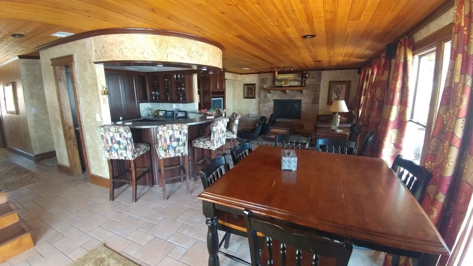 Wet bar in second living room and casual dining. 