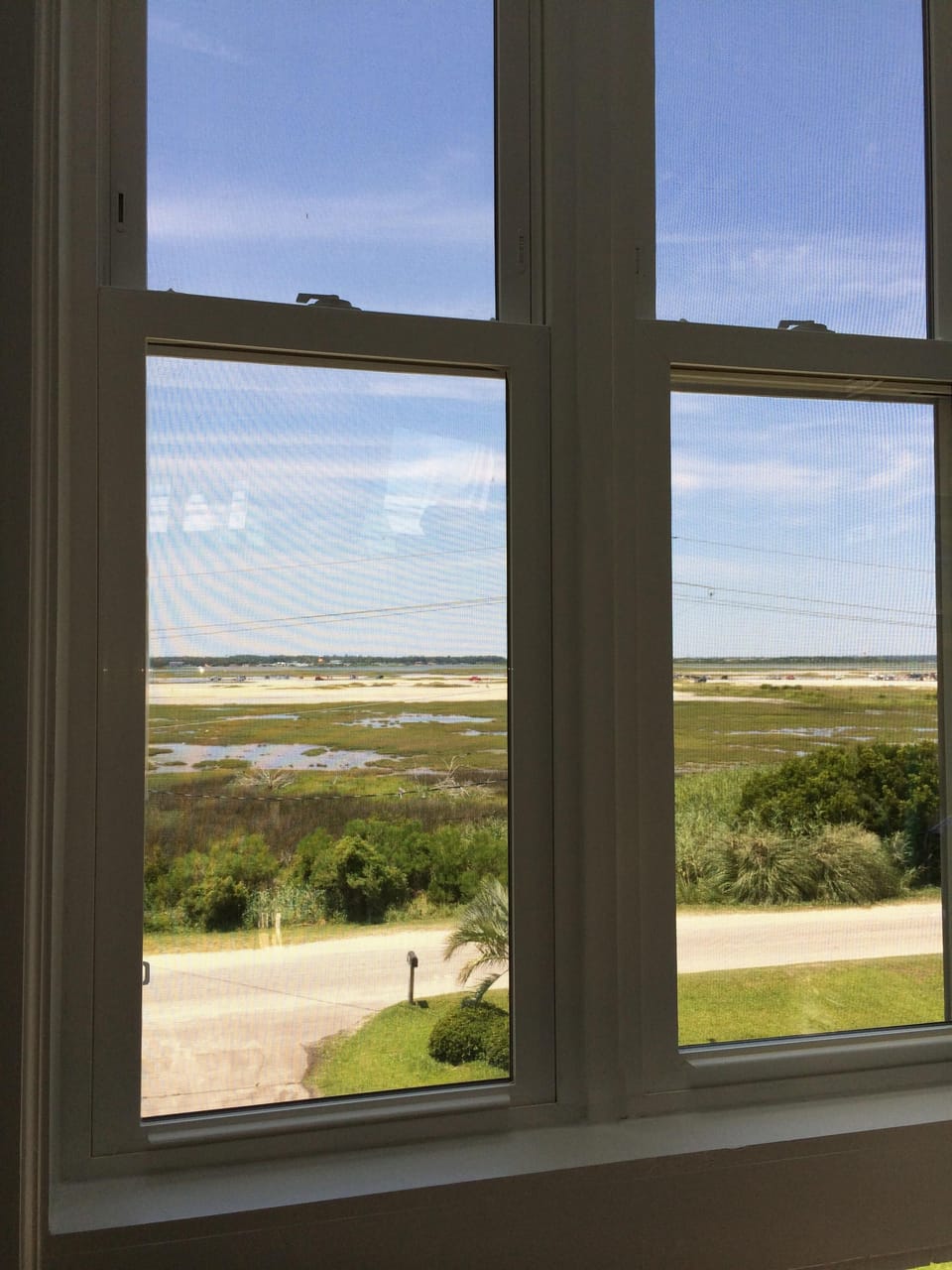View of the sound from the stairwell. 