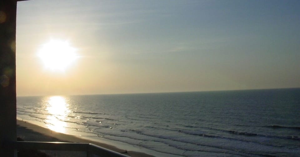 Early morning sunrise from balcony.