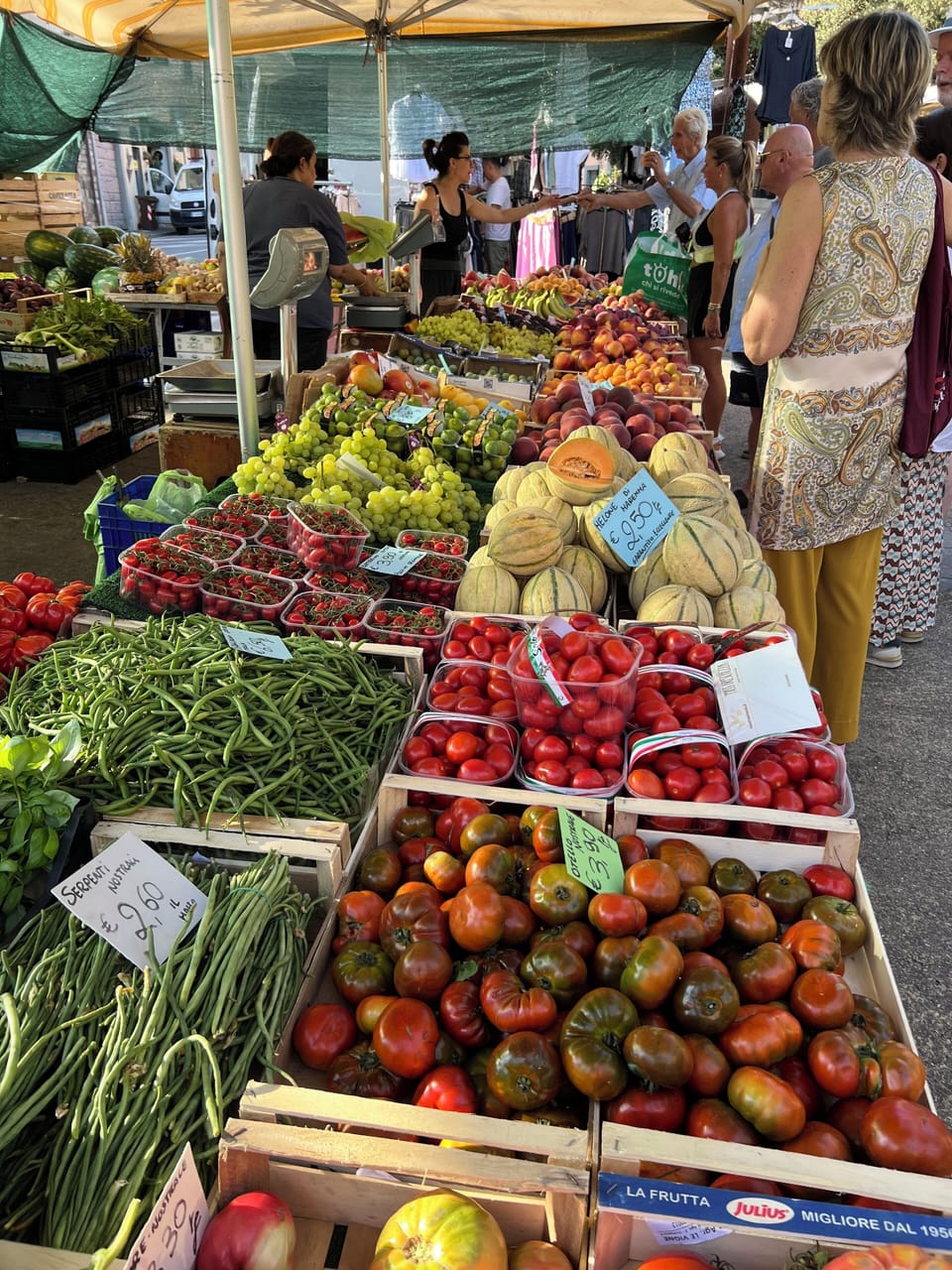 At the market in nearby Panzano