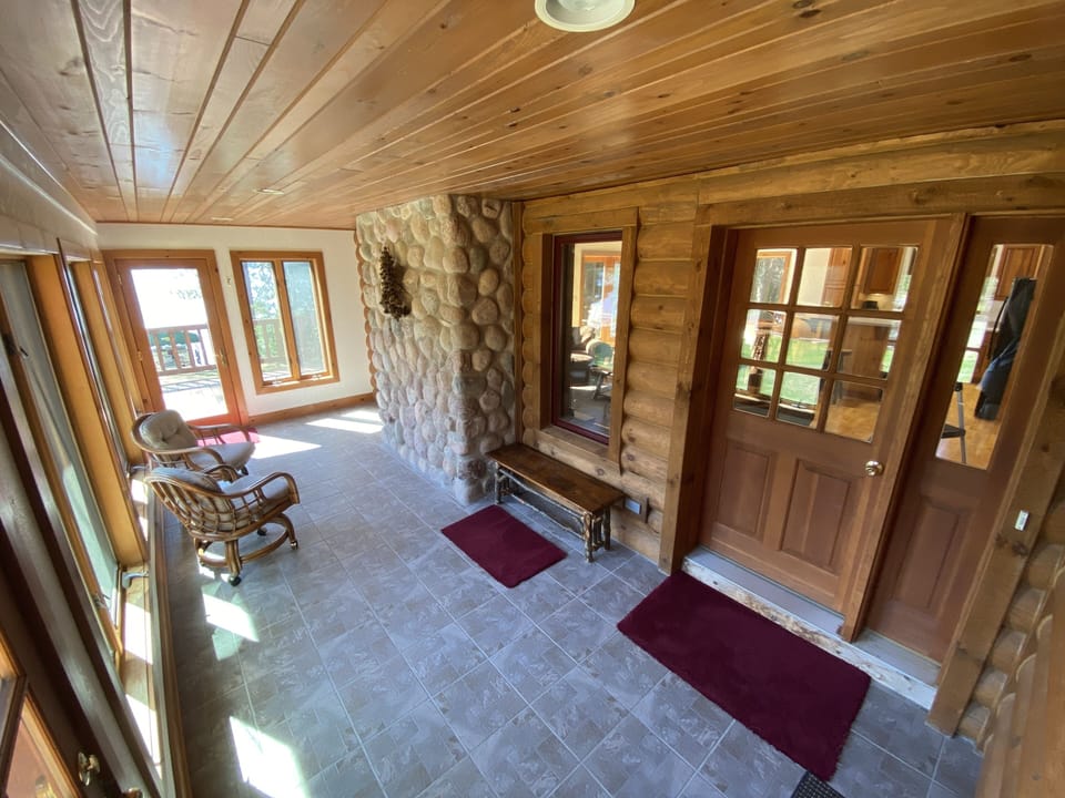 Mud room entryway and typical cooler and gear storage area