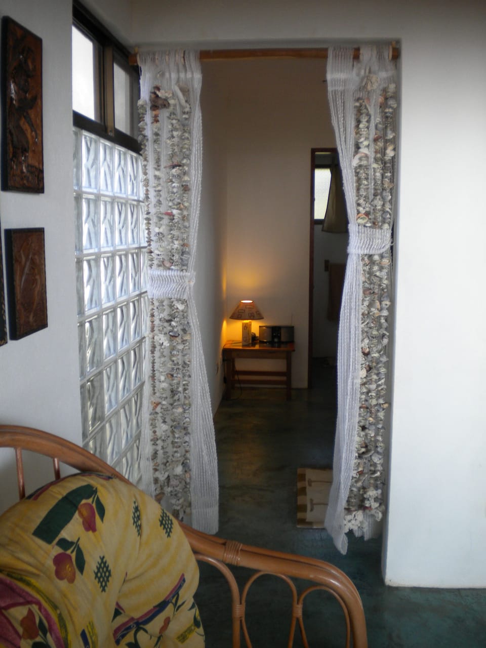 Looking into the bedroom