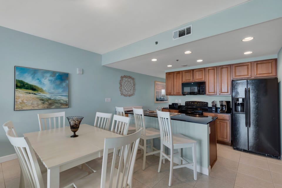 Dining area for nine.
