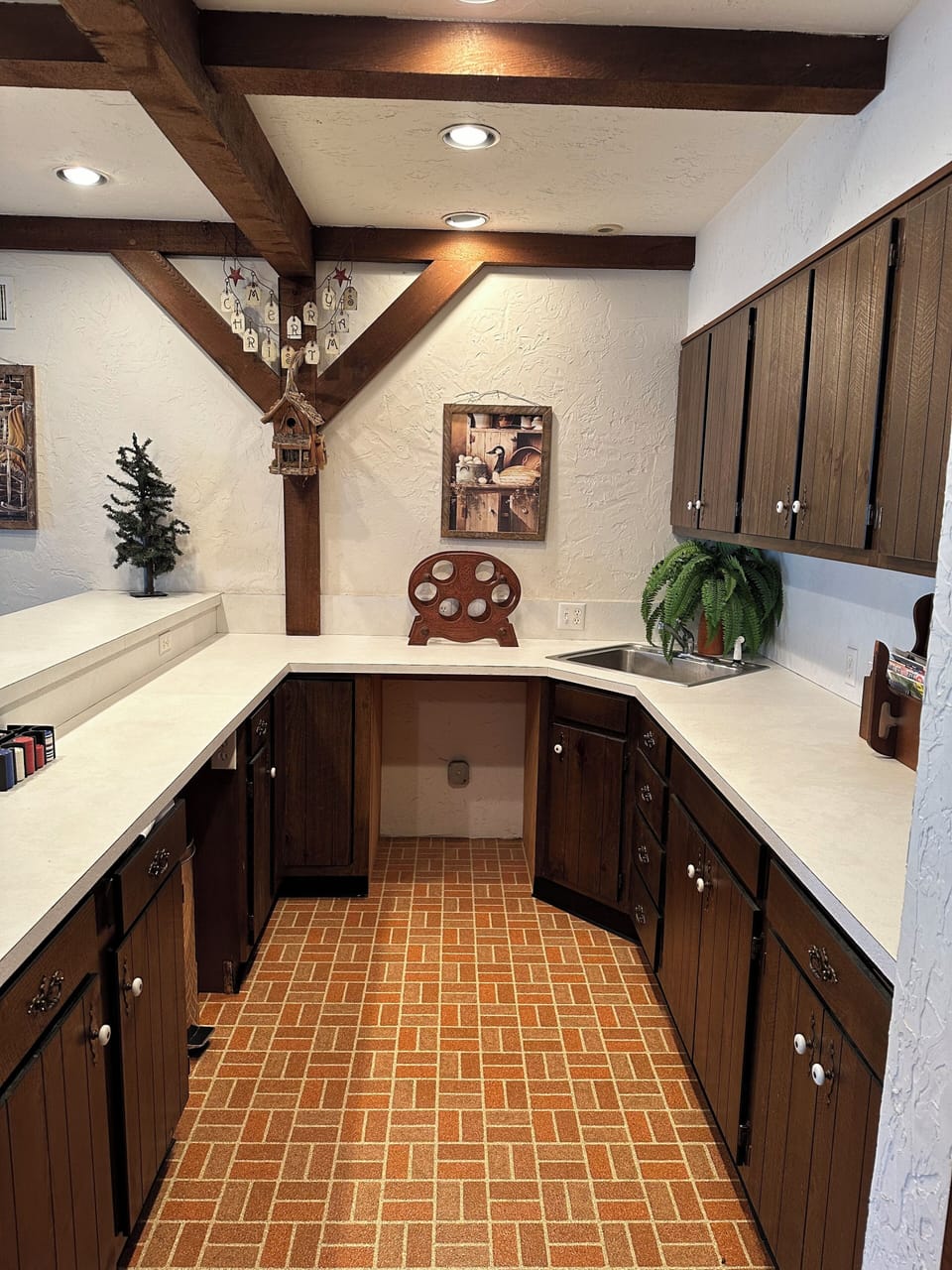 Newly remodeled upstairs bathroom w/antique vanity