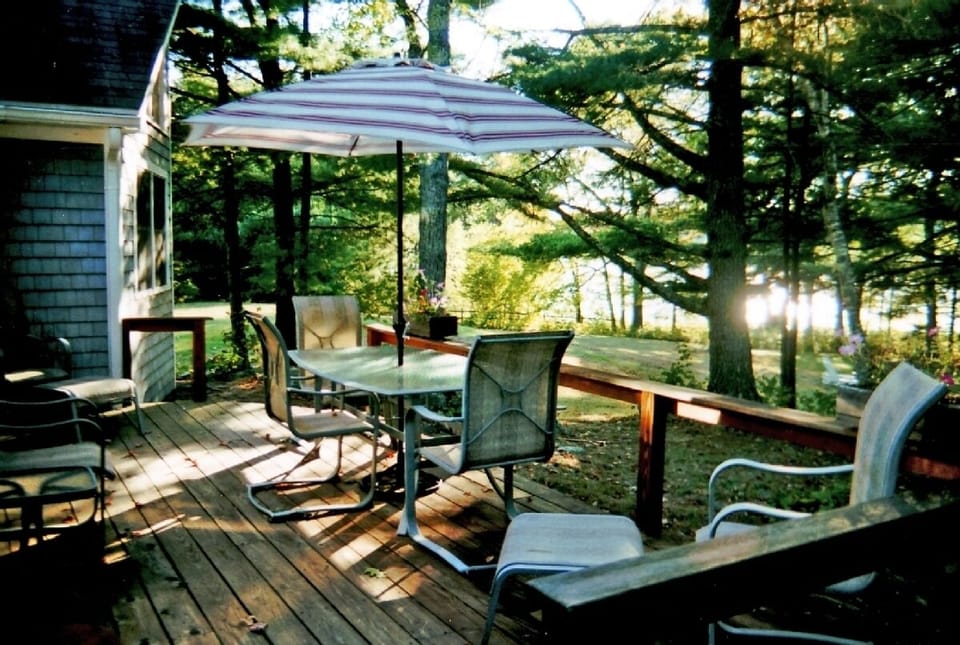 Enjoy morning coffee, meals and Sunsets on Deck