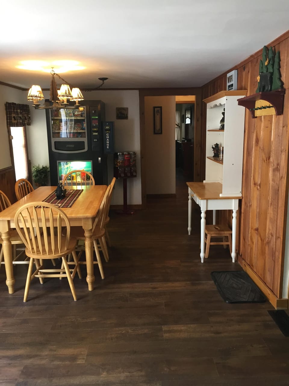 View of Dining Room and Hall to Master Bedroom
