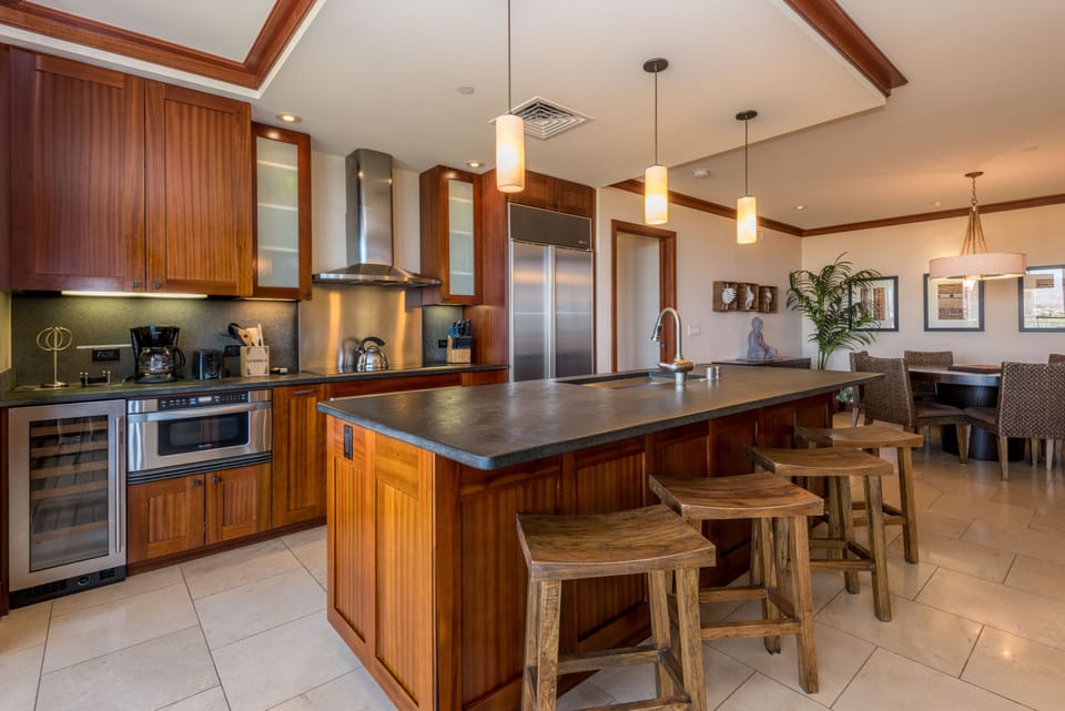 Cook delicious meals in this gourmet kitchen.