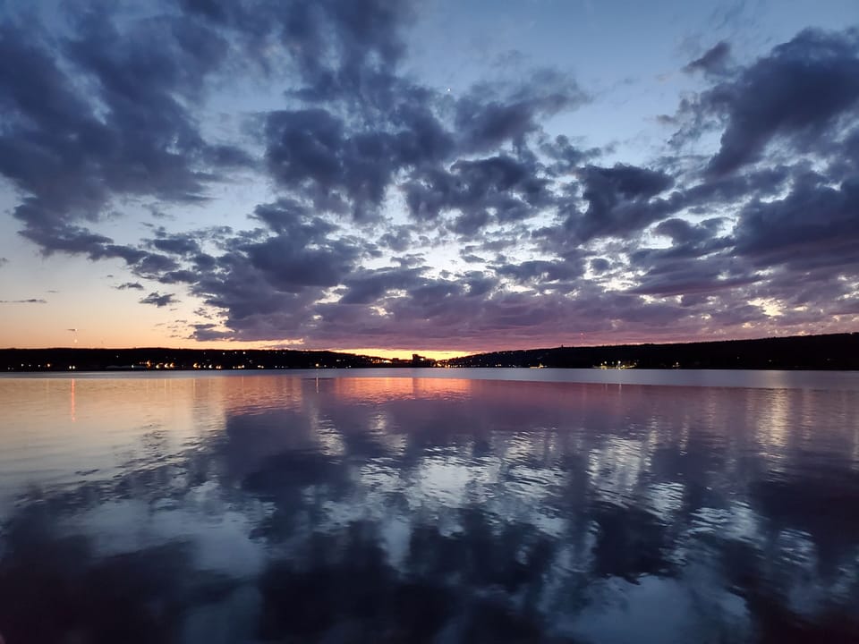 View of the lake from the outdoor entertaining space dock!