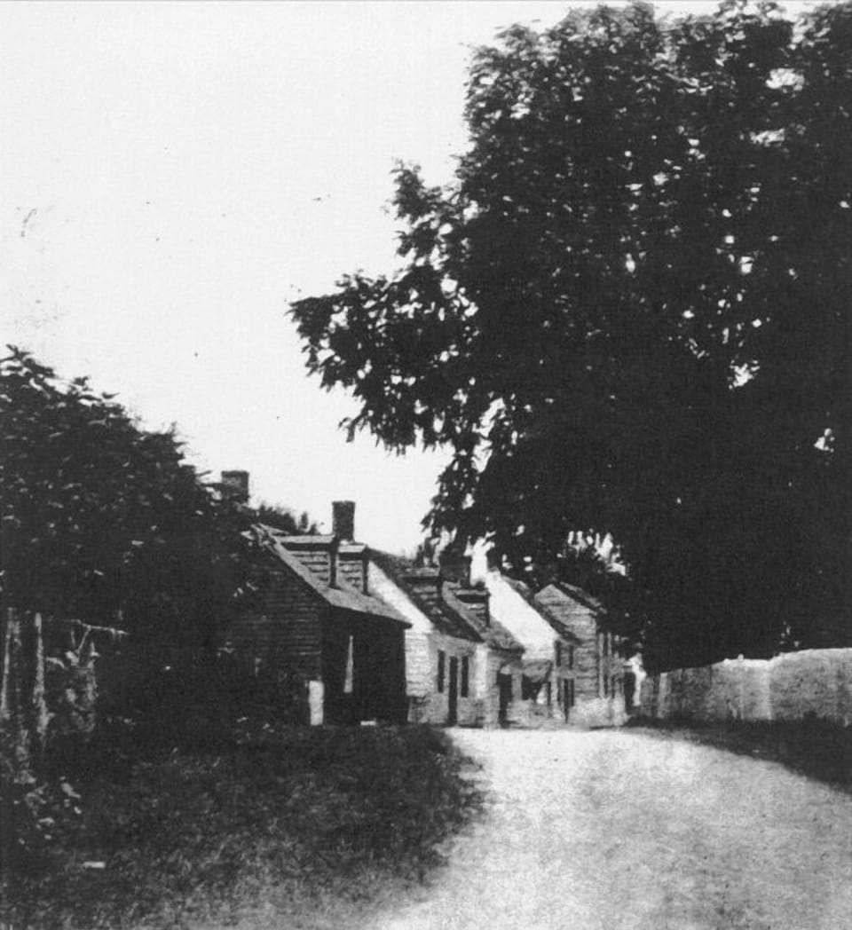 Historic Streetscape Photo c1910 -Blades house is white house in middle