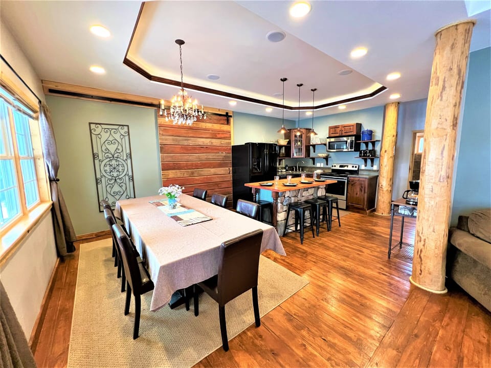 Dining connected to kitchen area