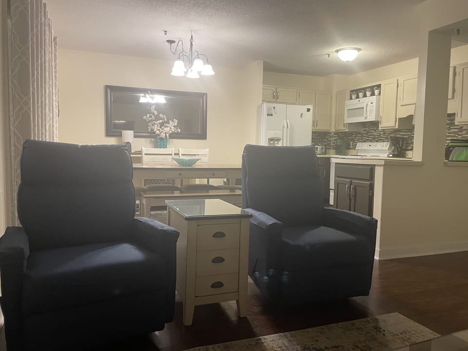 Two new recliners facing the TV