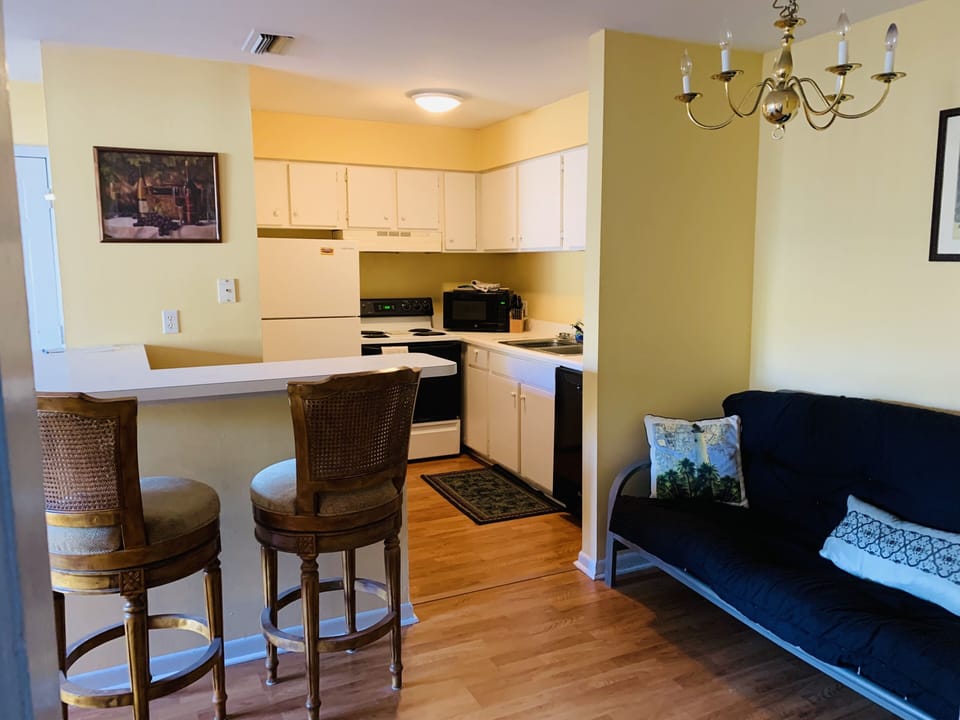 Kitchen area & pull out futon