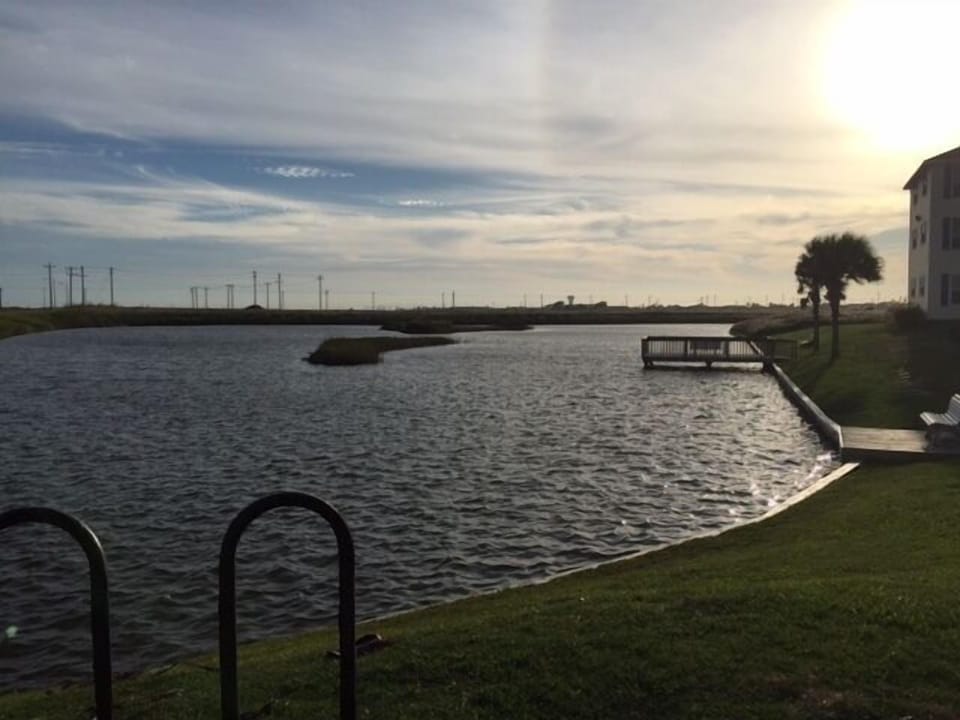 Pond at sunset