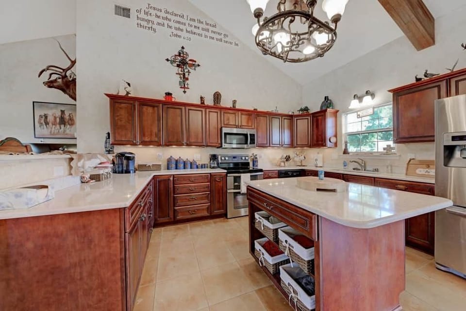 Fully stocked kitchen