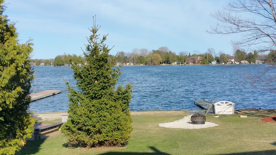 View of Lake, Dock and Fire Pit