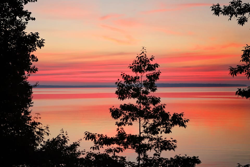 Sunrise on the big lake.